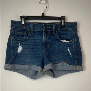 Old Navy Boyfriend Fit Cuffed Blue Jean Shorts